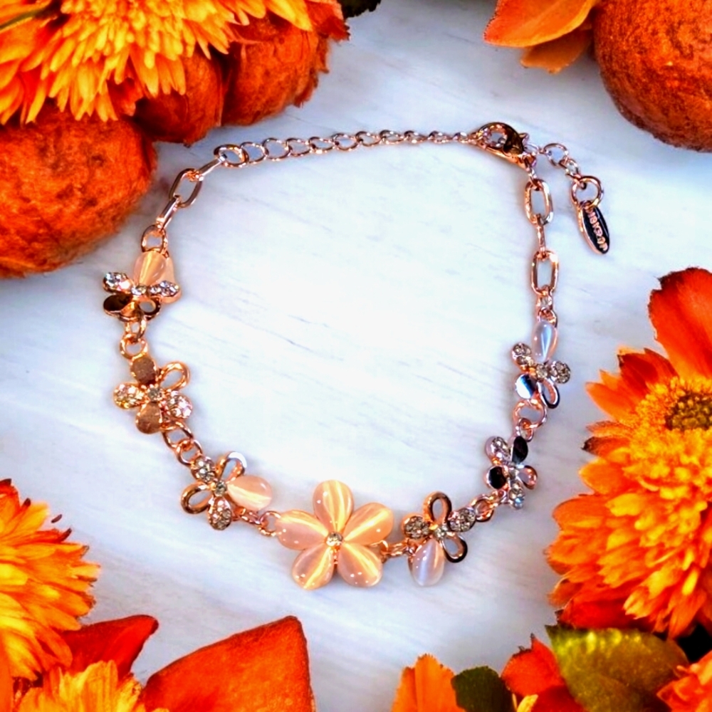Golden Orange Rhinestone Bracelet (Final Markdown/NWT)